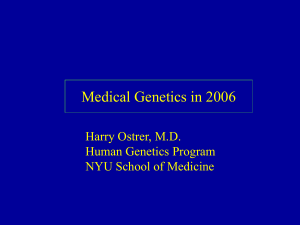 Medical Genetics - NYU School of Medicine Educational Technology