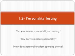 1.2- Personality Testing