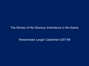 The Riches of His Glorious Inheritance - Week 1