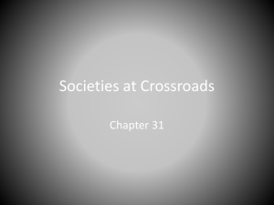 Societies at Crossroads - Ms. Myer's AP World History
