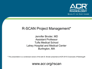 R-SCAN Project Management by Dr. Jennifer Broder