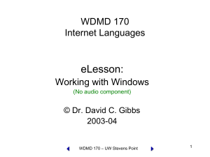 Tutorial 5A - Working with Windows