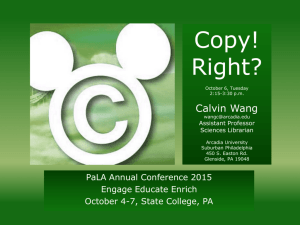 PaLA Ann Copy! Right presentation