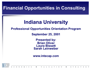 Financial Opportunities in Consulting