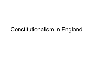 Constitutionalism in England