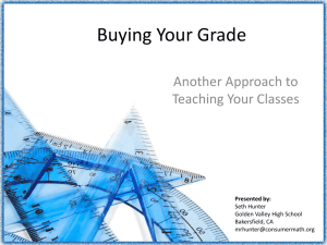 Buying Your Grade - ConsumerMath.org