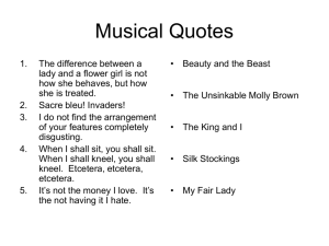 musicals