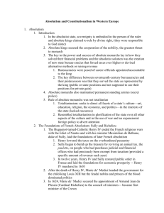 Absolutism and Constitutionalism