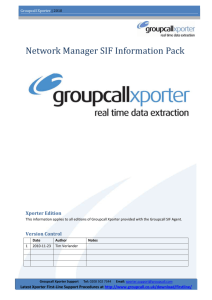 Groupcall Xporter - Network Manager SIF Information Pack