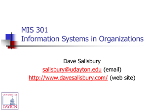 MIS 301- Database