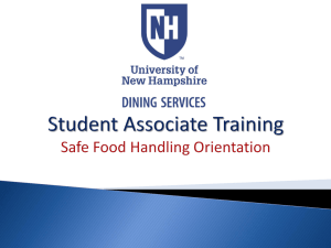 Food Safety Orientation Training