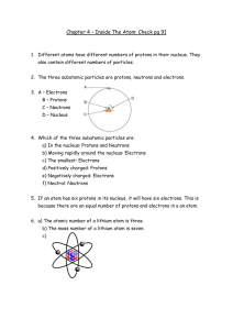 Chapter 4 – Inside The Atom: Check pg 91