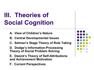 Siegler Chapter 9: Theories of Social Development