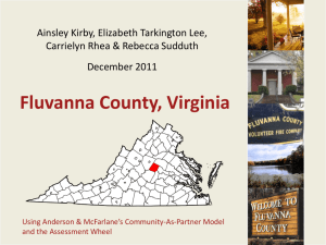 Fluvanna County, Virginia Community Assessment