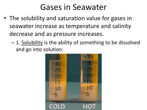 Gases in Seawater