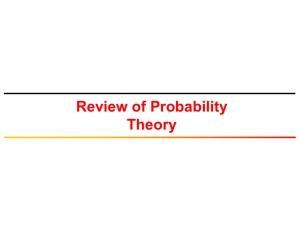 Review of Probability Theory (1)