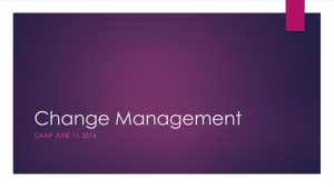 Change Management - Tarleton State University