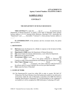 Attachment D DHR 617 Sample ContractMay 23 2013