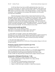 Forest Sustainability Assignment