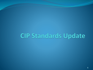 Maintaining CIP Compliance