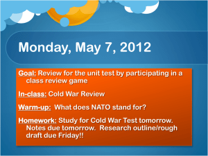 Cold War Test Review!!!