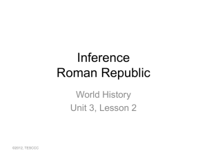 Roman Republic - Weatherford High School