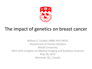 Impact of genetics on breast cancer