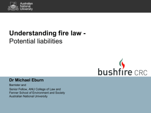 Potential liabilities - ANU College of Law