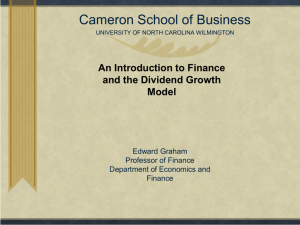 Dividend Growth Model Slides