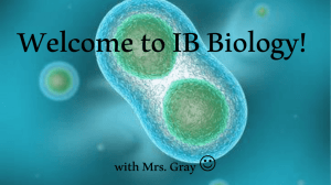 Welcome to IB Biology!