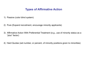 Affirmative Action Overview