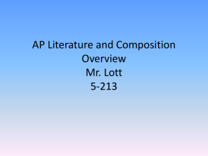 AP Language and AP Literature - the School District of Palm Beach