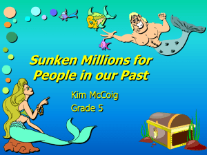 Sunken Millions for People in our Past
