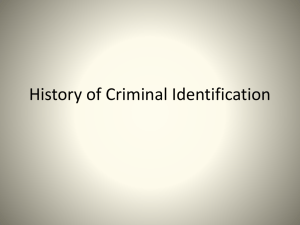 History of Criminal Identification