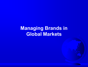 branding in a global environment