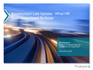 Employment Law Update: What HR Executives Need To Know