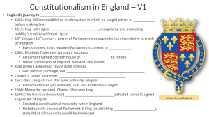 Constitutionalism in England