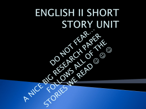 ENGLISH II SHORT STORY UNIT