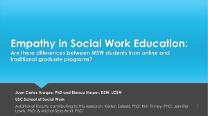 115c PR How MSW students learn and utilize empathy in social