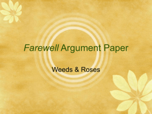 Farewell Argument Paper