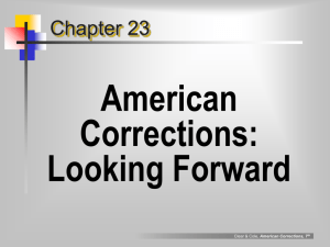 American Corrections: Looking Forward