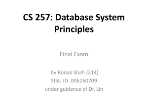 Final CS 257 - Department of Computer Science