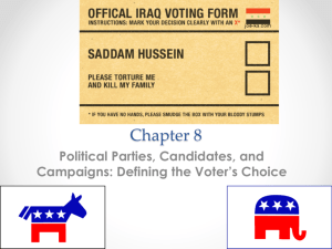 Political Parties, Candidates, and Campaigns: Defining the Voter's