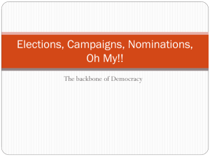 Elections, Campaigns, Nominations