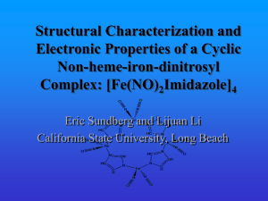 Nitric Oxide Chemistry - California State University, Long Beach