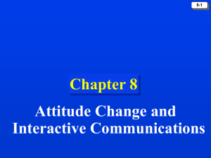 Chapter 8: Attitude Change and Interactive Communications
