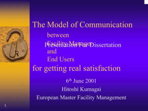 The Model of Communication between Facility Manager and End