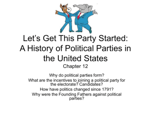 Let's Get This Party Started: A History of Political Parties in the