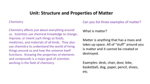Properties of Matter Notes 10.1.15