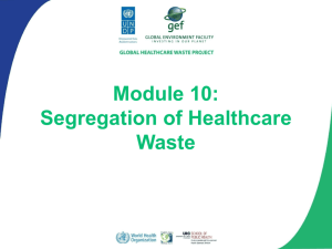 Module 10: Segregation of Healthcare Waste